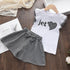 Girls Summer Short Sleeve Tee Shorts Set
